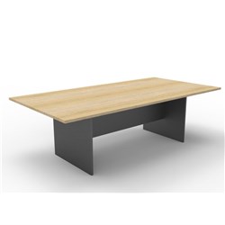 Rapidline Boardroom Table Rectangle 3200Wx1200D Top Natural Oak and Ironstone